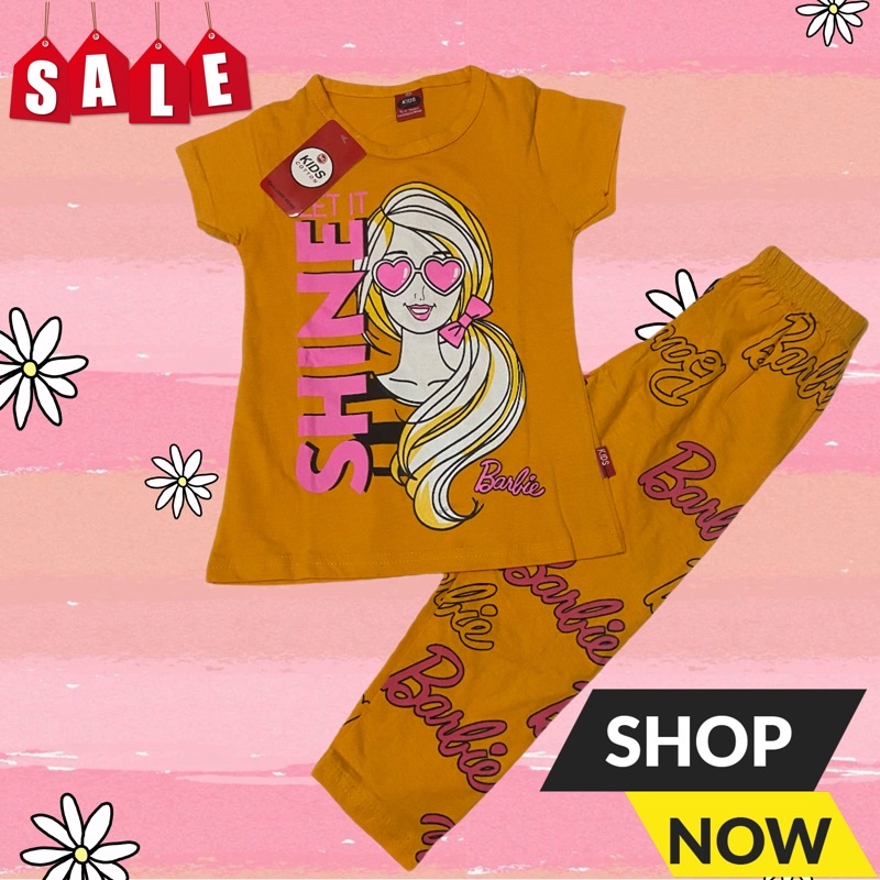 Baju pyjamas kanak-kanak murah (shine Barbie ) | Shopee Malaysia