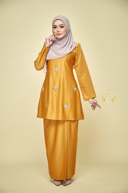 Kurung Riau Diamond Exclusive Mustard Gold Shopee Malaysia