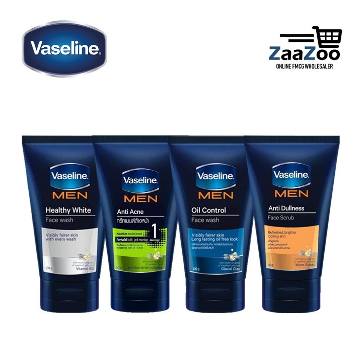 Vaseline Men Face Wash 100g /Healthy White/Anti Acne/Oil Control/Anti