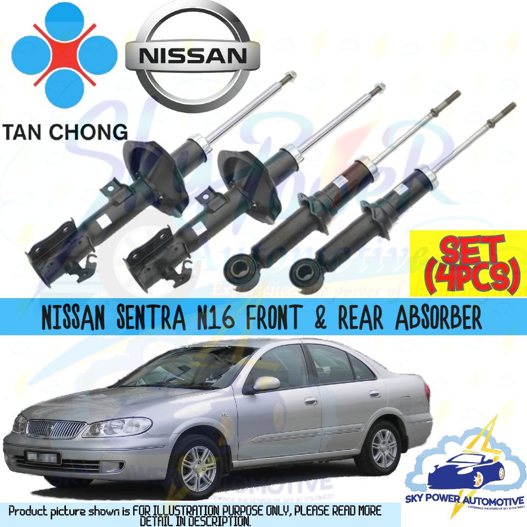 Nissan Sentra N16 100 Tan Chong Original Genuine Shock Absorber Front 2pcs Rear 2pcs Set 4pcs