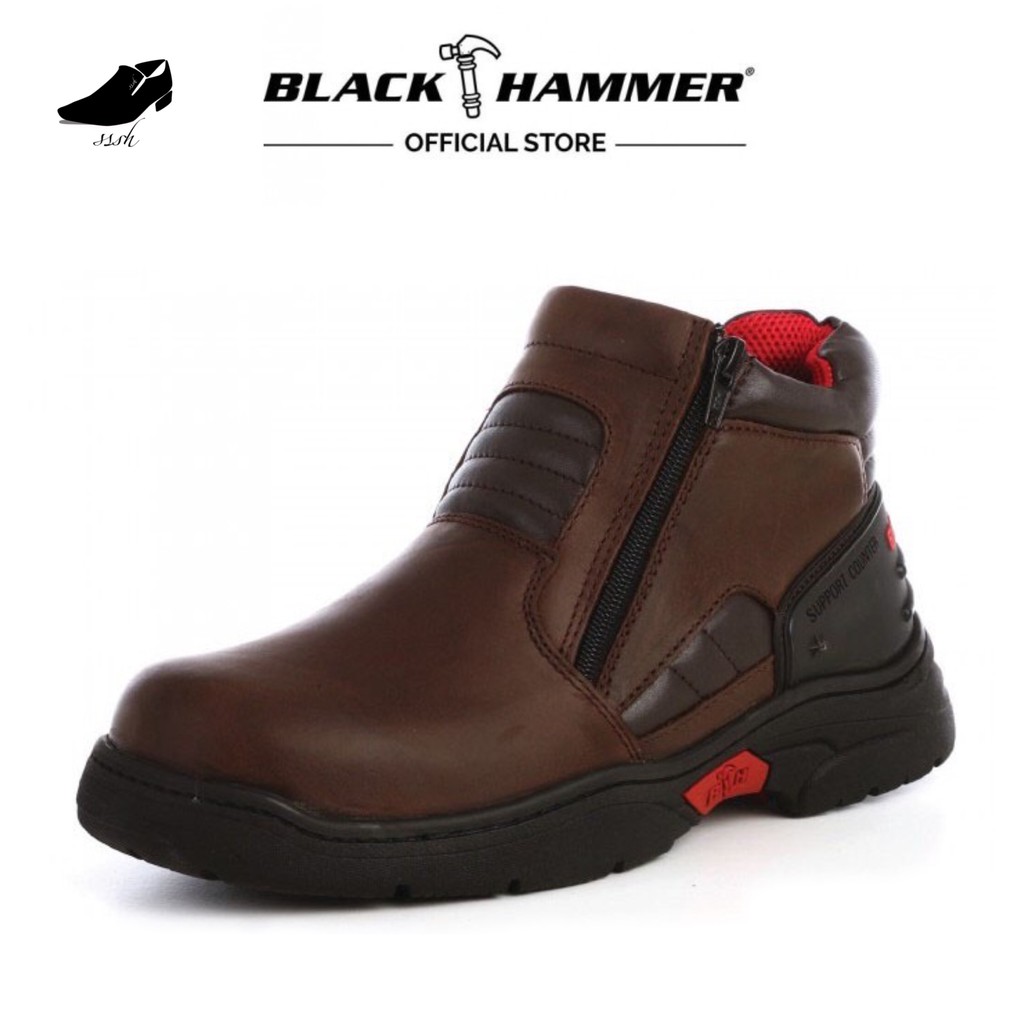 ORIGINAL Black Hammer Safety Shoes Men's Low Cut Zip On BH2996