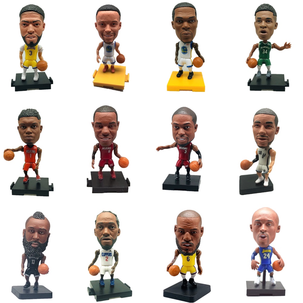 Basketball SUPER STAR Dolls 7cm Height Lakers Kobe James Warriors Durant Curry Nets Harden Irving Clippers Leonard Figurines