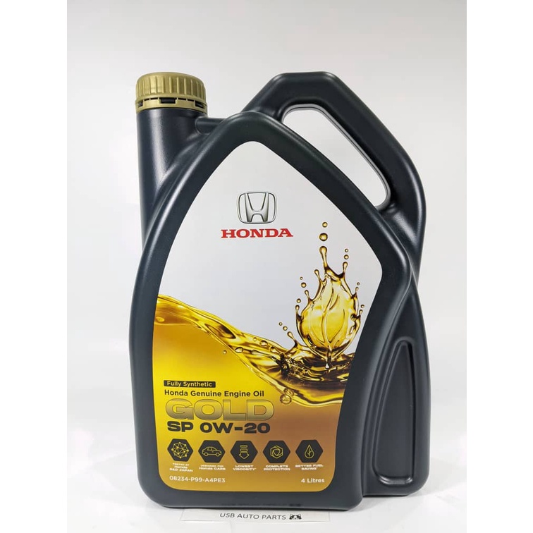 HONDA Original Fully Synthetic Engine Oil 0W20 0W20 GOLD SP 0W20