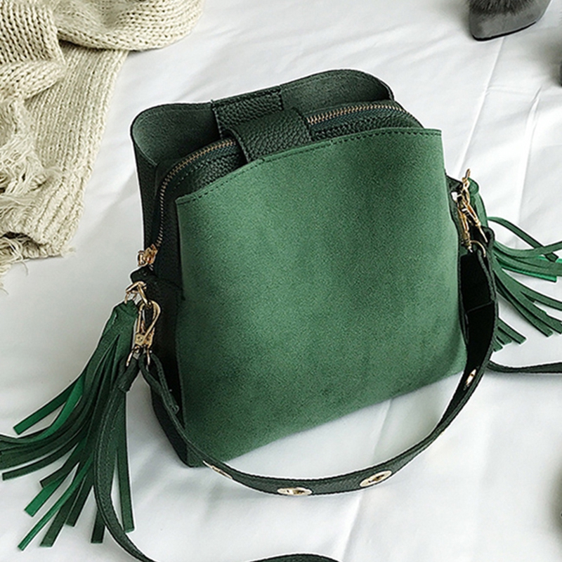 Shoulder Bag Tote Womens Bags Handbag Small Bucket Retro PU Leather Crossbody