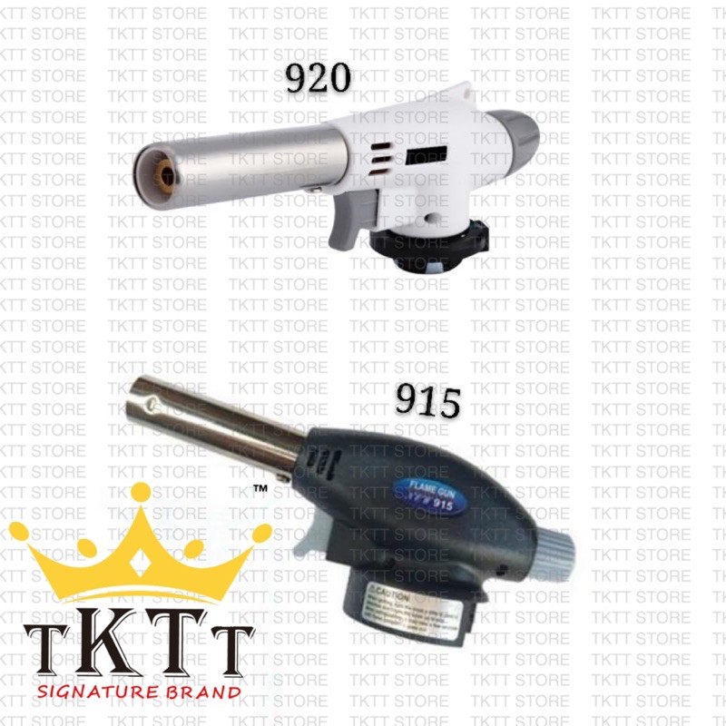 TKTT Portable Gas Torch Flame Jet Pistol Gun Butane Auto Ignition Lighter Welding BBQ Fire Torch Pembakar Pemetik Api