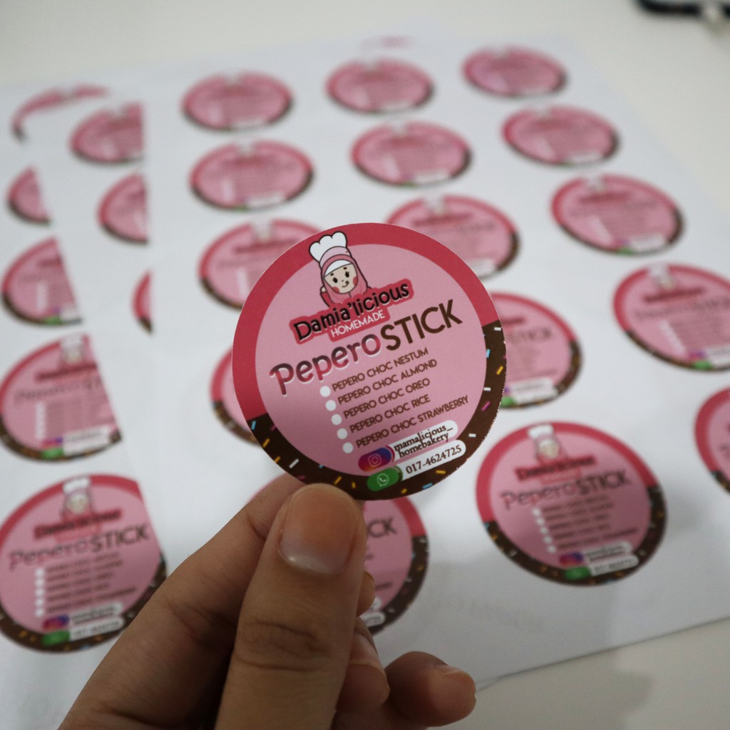 Buy 300 Pcs Rm 24 Sticker Label Product Custom Design Sendiri Murah Beri Design Kami Print Seetracker Malaysia