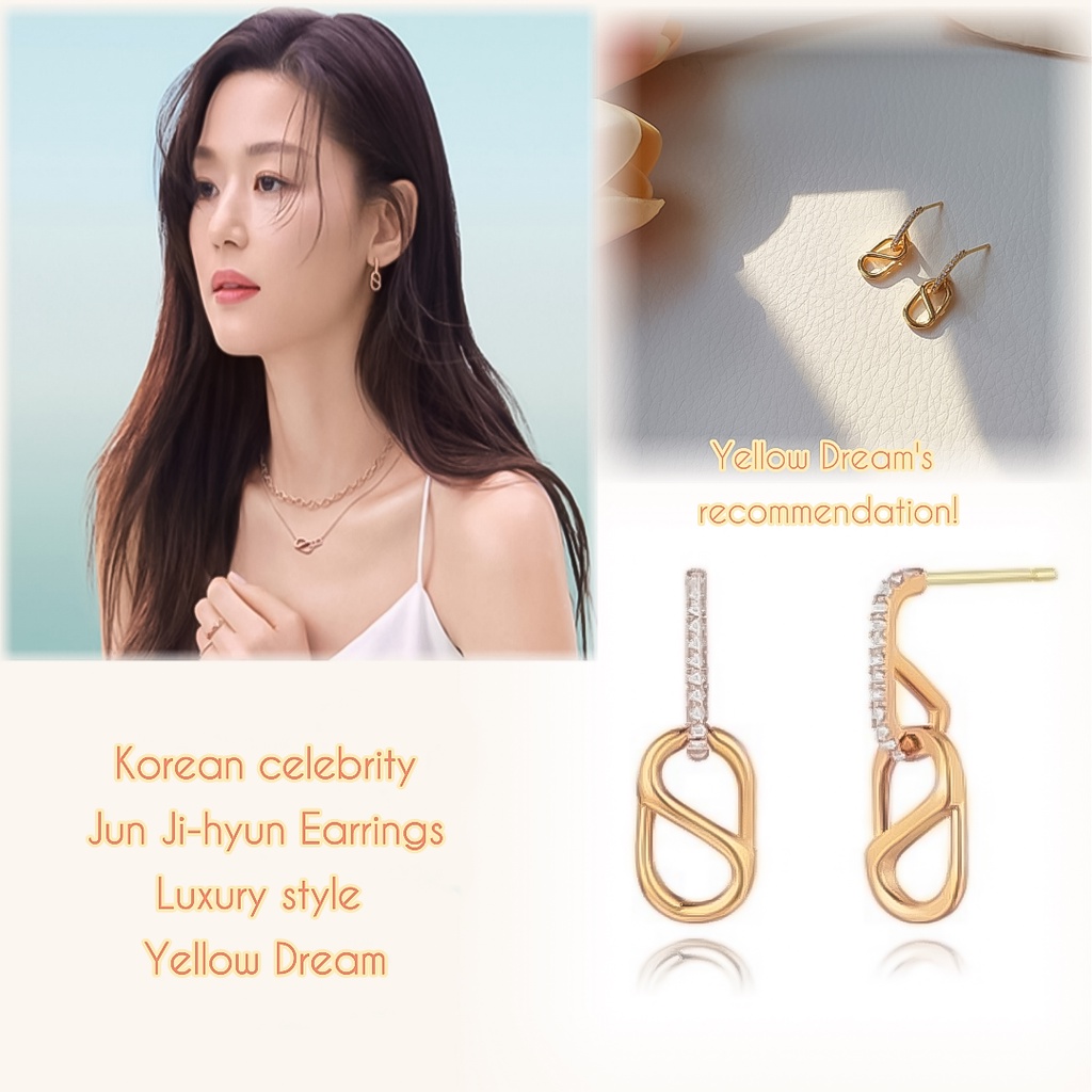 Yellow Dream/ Korean celebrity Jun Ji-hyun's earrings/Silver Needle/ Made in Korea/ High quality earrings/ accessories/ jewelry/ Korean design