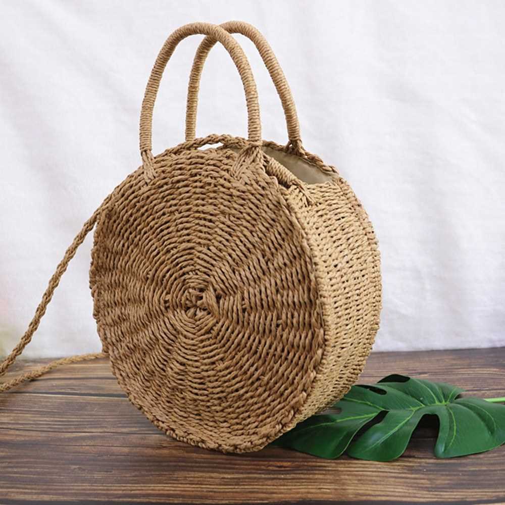 circle weave bag