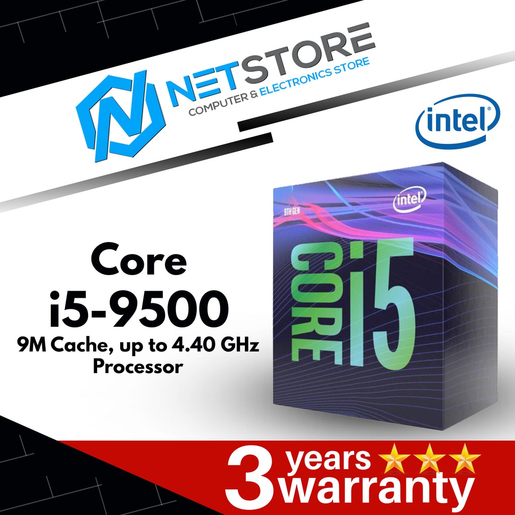 Intel Core i5-9500 ( 6 Cores, up to 4.40 GHz ) LGA1151 Processor ...