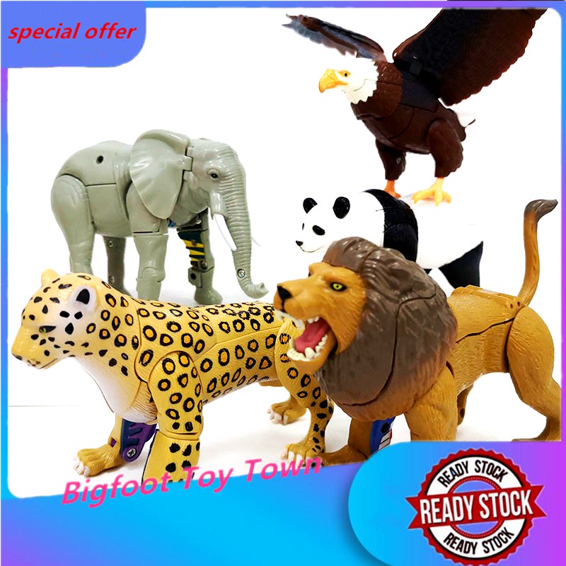 Animal deformation robot. Model series of lion, panda, elephant, cheetah,  tiger and eagle deformation robot. Cool and realistic. Children's favorite.  Transformers series toys. | Shopee Malaysia