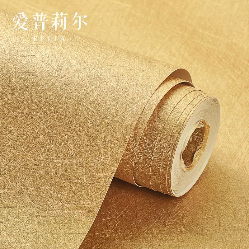 Nordic plain wallpaper indoor bedroom living room silk home solid gold  wallpaper gold foil gold tuhao gold | Shopee Malaysia
