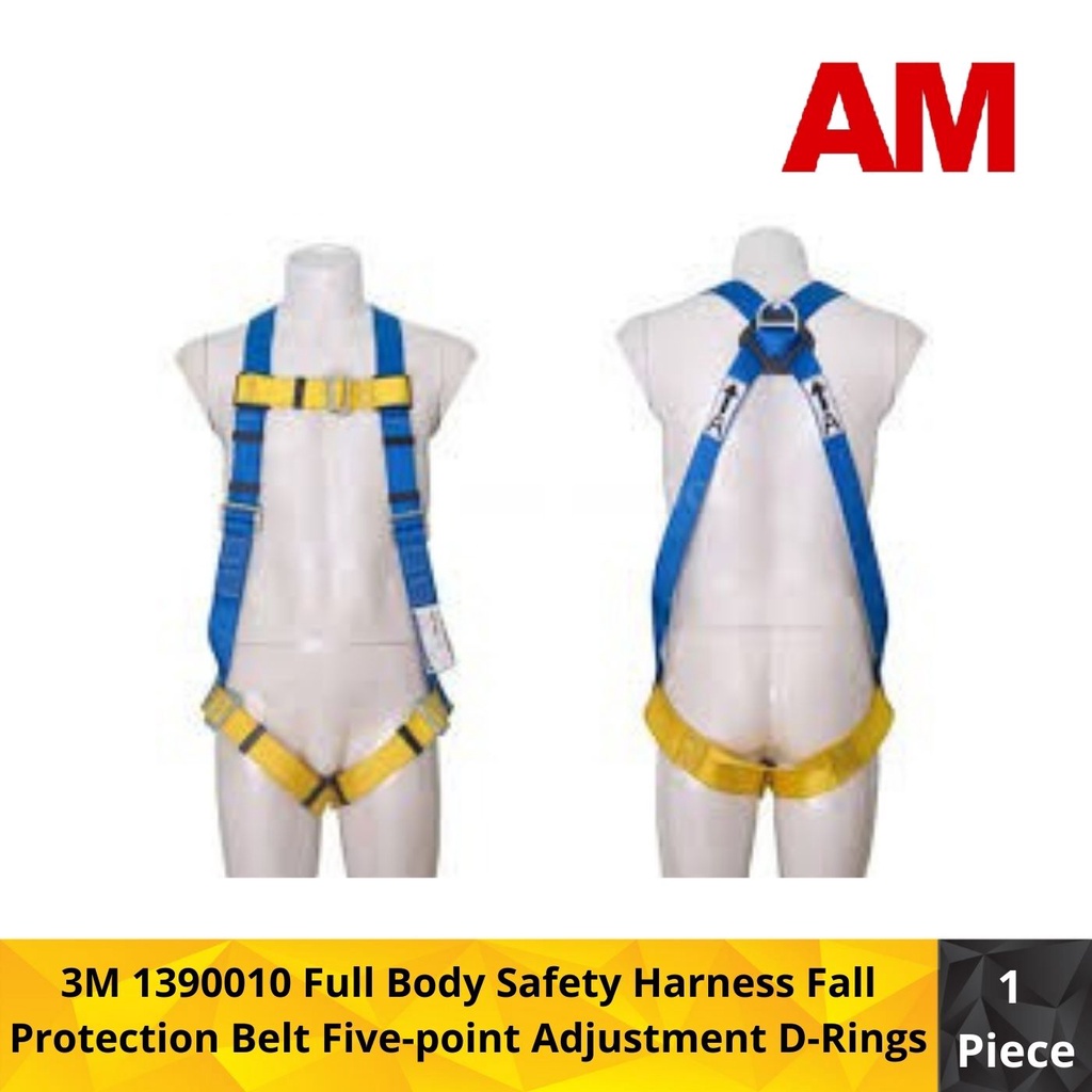 3M 1390010 Full Body Safety Harness Fall Protection Belt Five-point ...