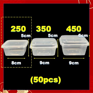 SQ250 - Square Disposable Plastic Food Container [ 50sets± ] -Bekas ...