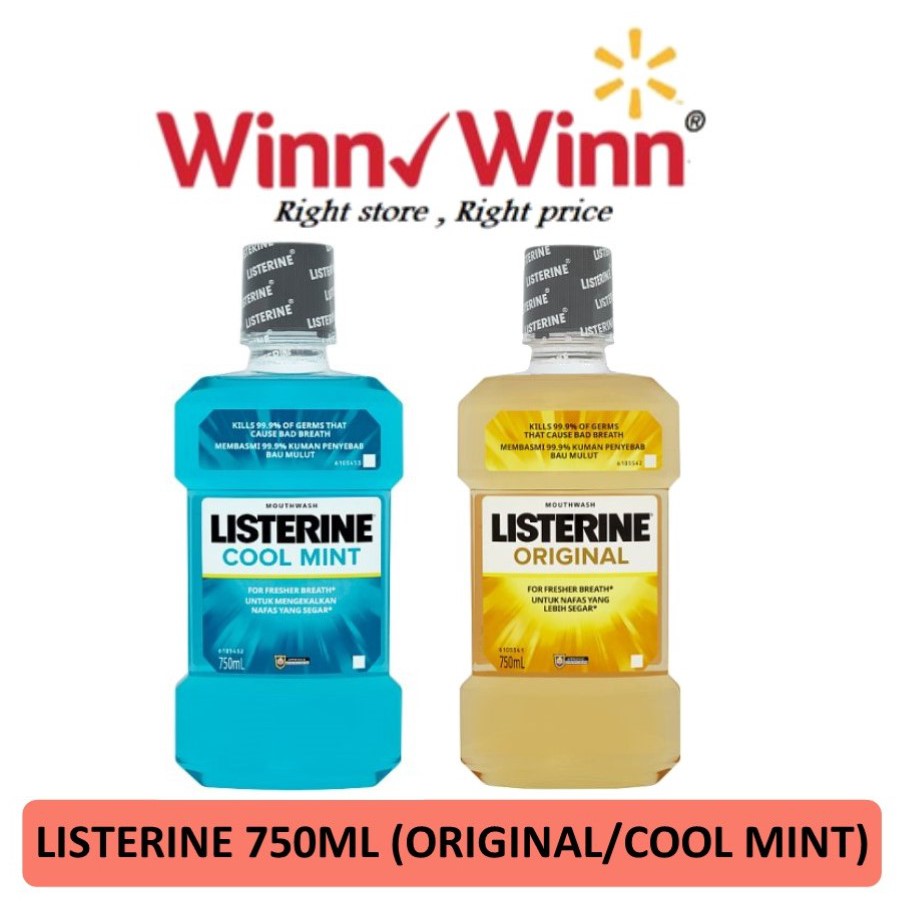 Listerine Antiseptic Mouthwash 750ml Cool Mint / Original ( 1 bottle