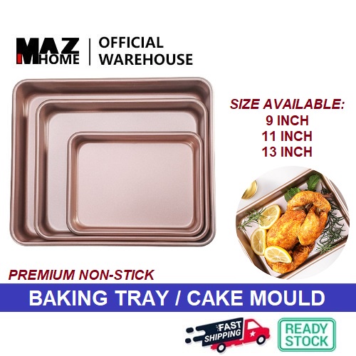 Premium Deepen Thicken Rectangular Cake Mould Non-stick Baking Tray Bakeware 长方形蛋糕模具不粘烤盘