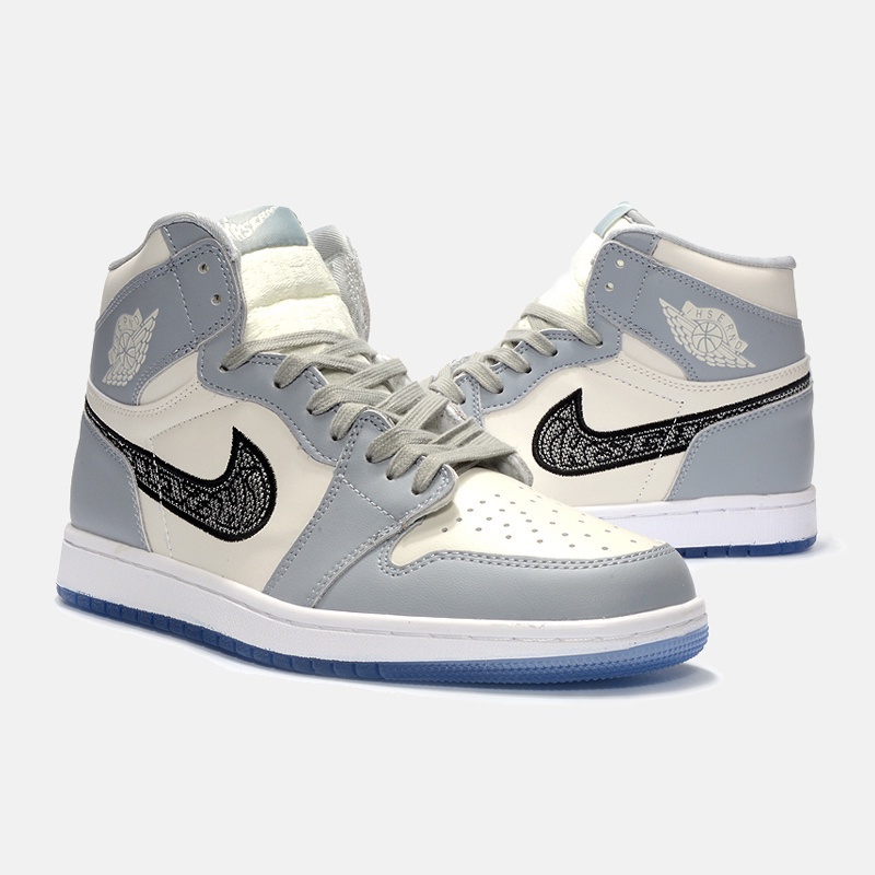 Nike3478 Air Jordan 1 Low Aj1 Dior Joint High Top Basketball Shoes Sneakers Thick Soled Wear Resistant Limited Edition Couple Models Simplicity Shopee Malaysia