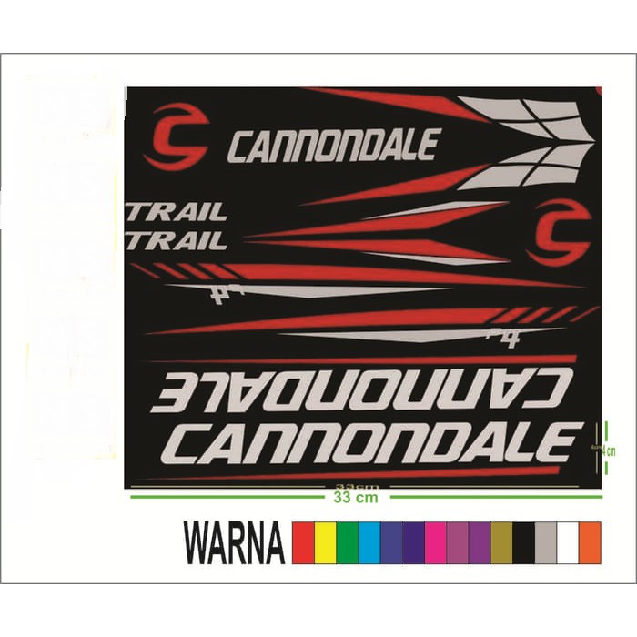 Cannondale F4 Trail Bicycle Sticker Cutting Sticker Shopee Malaysia