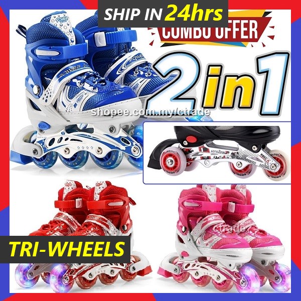 Buy Roller Blade Roller Skate Kasut Roda Murah Selesa Kids Rollerblade Inline Skate Led Kanak Budak Lelaki Perempuan Seetracker Malaysia