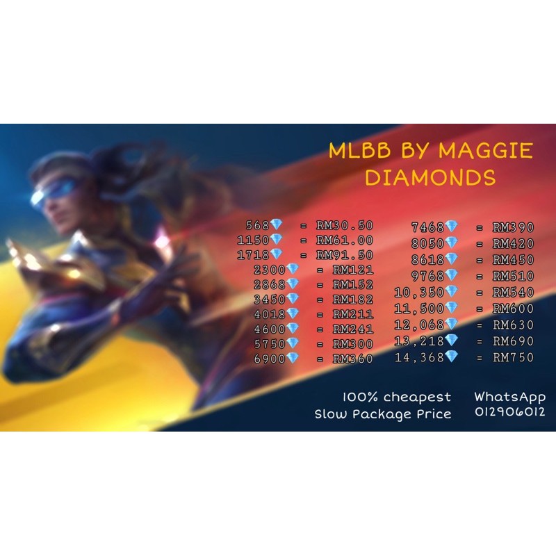 Cheap 8 Hour Topup 100 Safe Diamond Promotion Mlbb By Maggie Shopee Malaysia