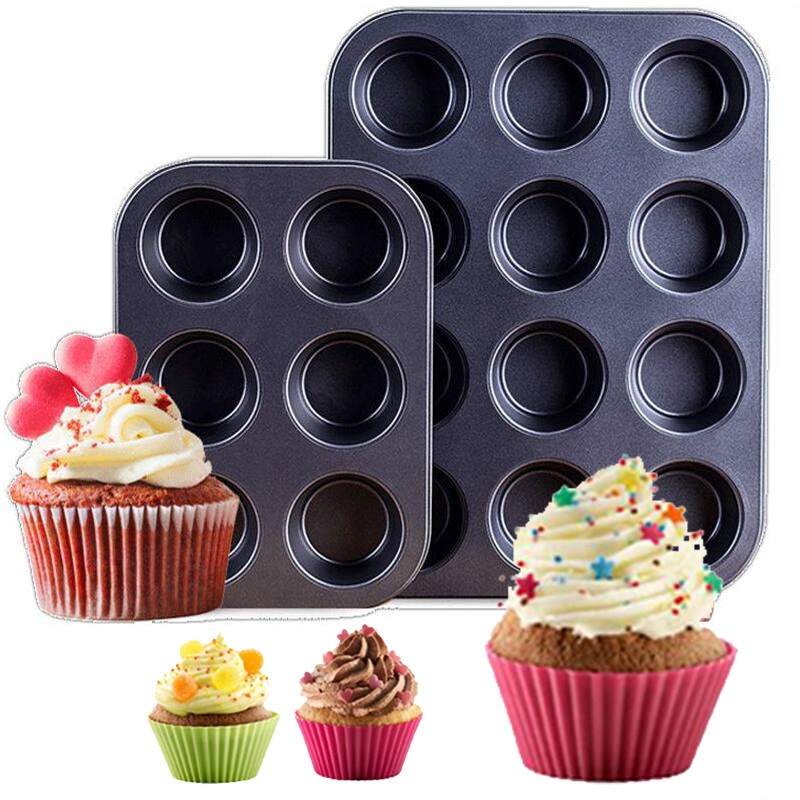 4/6/12 Holes Stainless Steel Muffin Pan Baking Tray / Non-stick Premium Cupcake Pan / Muffin Tin / Muffin Pan