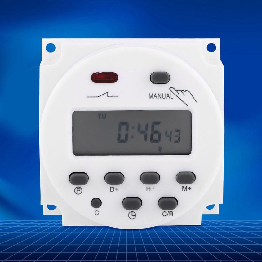Upgraded CN101A Programmable Timer Switch AC/DC 12V 110V 220V Digital LCD Power Weekly Programmable Timer Relay Switch 