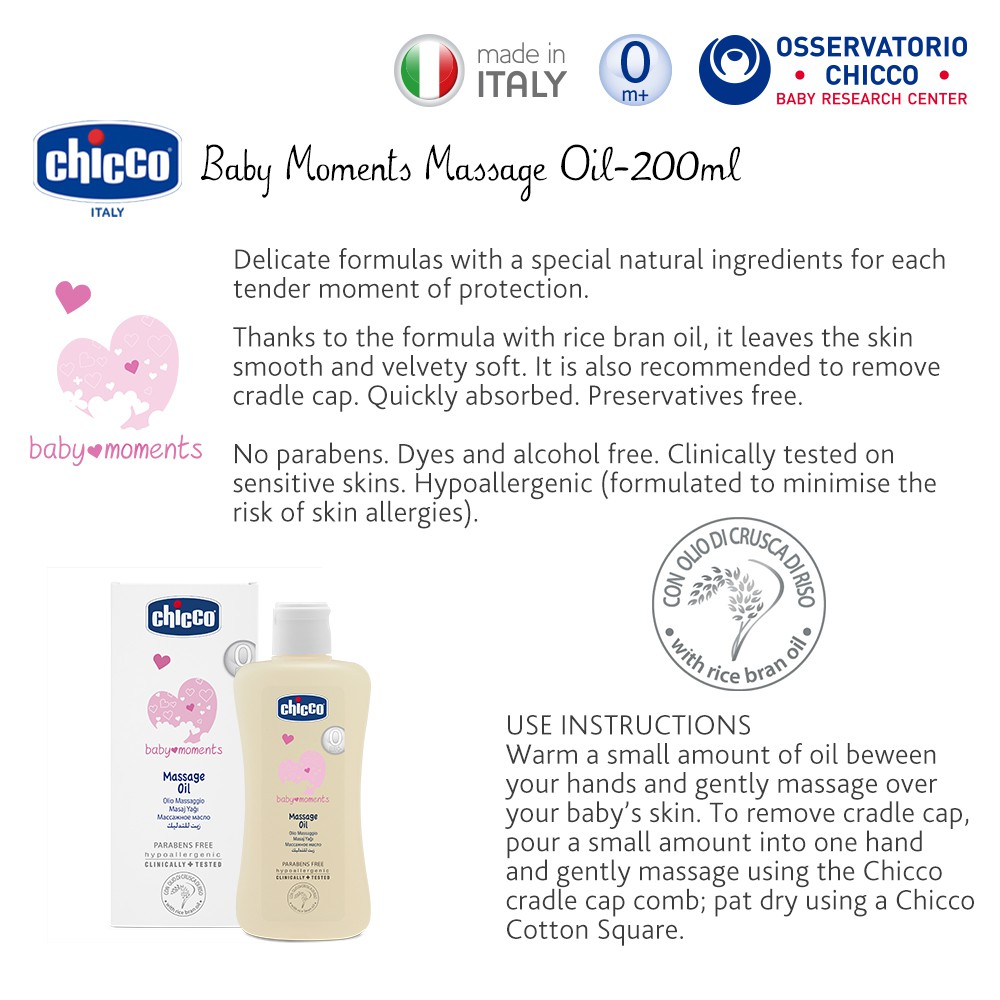 chicco massage oil 200ml