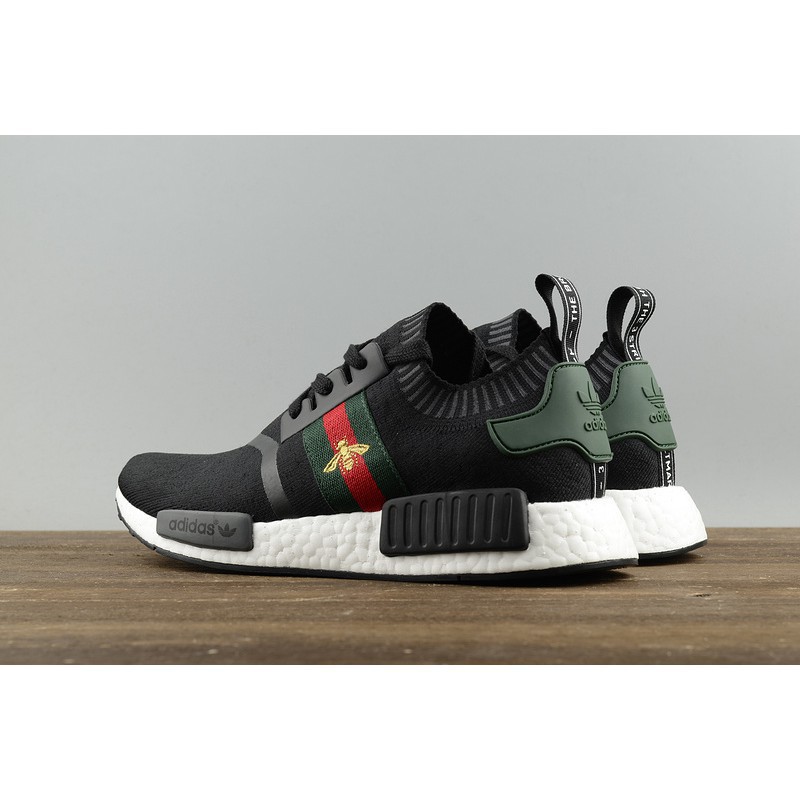 Adidas NMD R1 x Gucci Bee BG1868 Black Green Red For