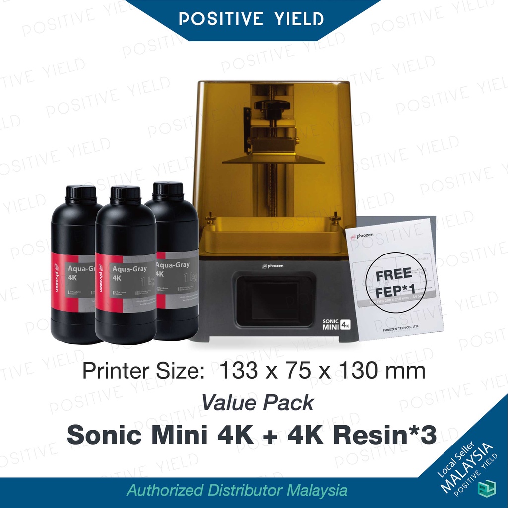 Free 1Kg Aqua Gray 4K Resin)!! Phrozen Sonic Mini 4K LCD 3D Printer |  Distributor Malaysia | Shopee Malaysia