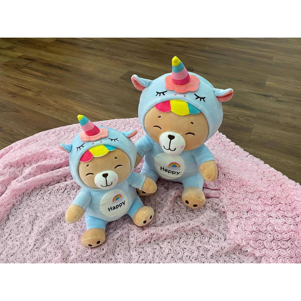 happy unicorn stuffed animal