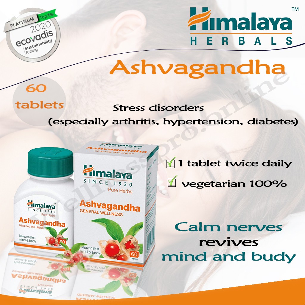 Very New Stock Himalaya Ashwagandha Tablet 60s Increase Power Malaysia