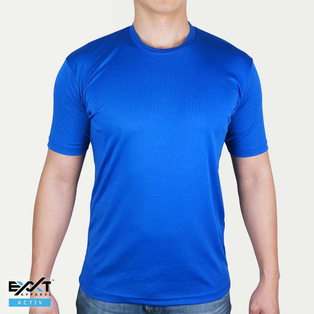 EXXT APPAREL ACTIV Series 160gsm Microfiber Plain T-Shirt - Royal Blue