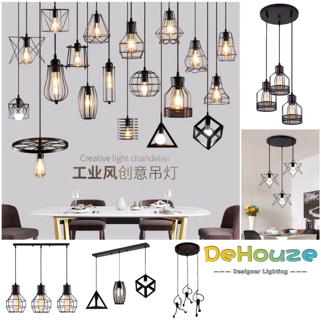 DeHouze Loft Pendant Light Retro Ceiling Lamp Nordic Lighting Design  