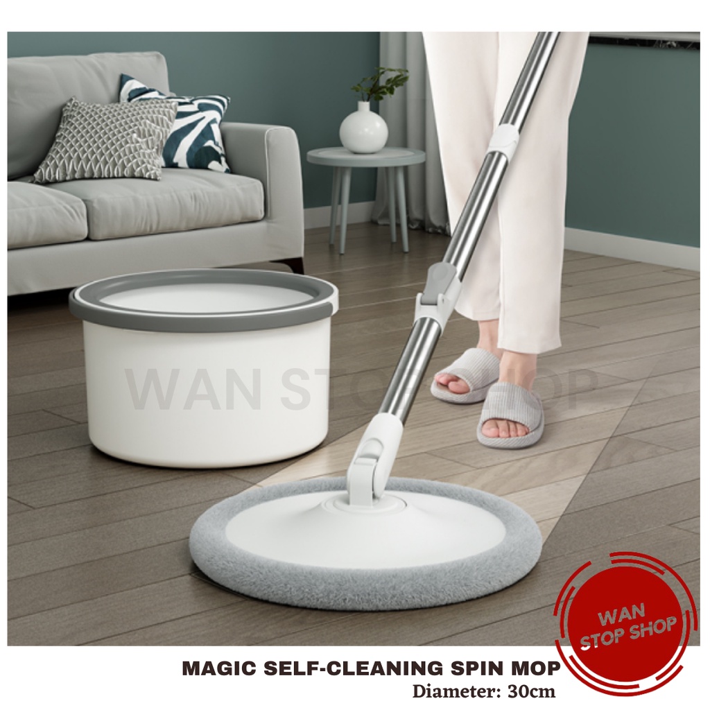 K8 Spin Round Mop Flat Mop Rotating Household Mop Hand Free Clean Water