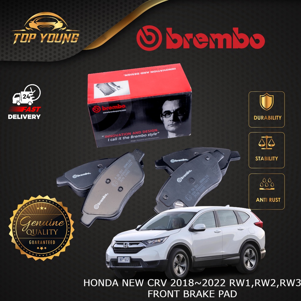 BREMBO HONDA NEW CRV (20182022) TURBO RW1, RW2, RW3 FRONT BRAKE PAD