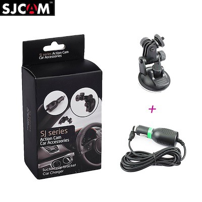 Car Charger Micro USB Suction Cup Kit Set for Gopro Eken Sjcam Yi Action Camera