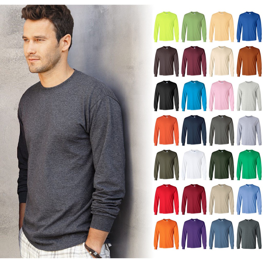 Gildan Ultra Cotton Mens Crewneck Long 