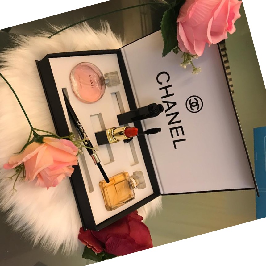 Chanel Gift Set 2 perfume, Lipstick and Eyeliner Shopee Malaysia