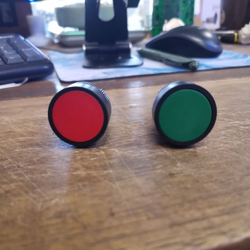 push button (green, red) mesin use push button / on off button | Shopee ...
