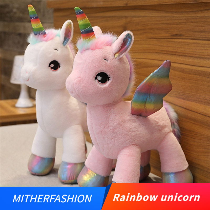 rainbow unicorn plush animal
