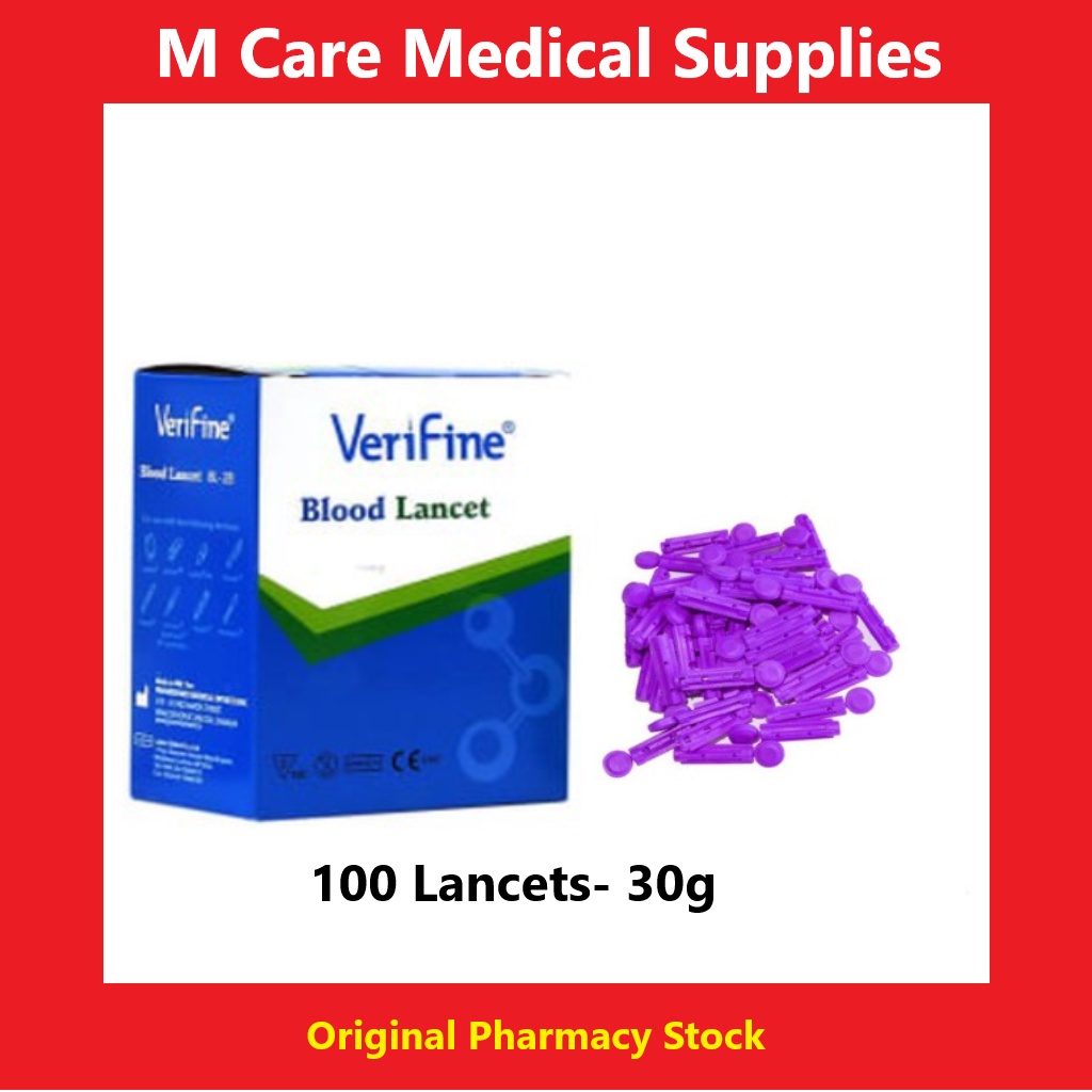 VERIFINE BLOOD LANCET 30G 100pcs ((JARUM KENCING MANIS)) Shopee Malaysia