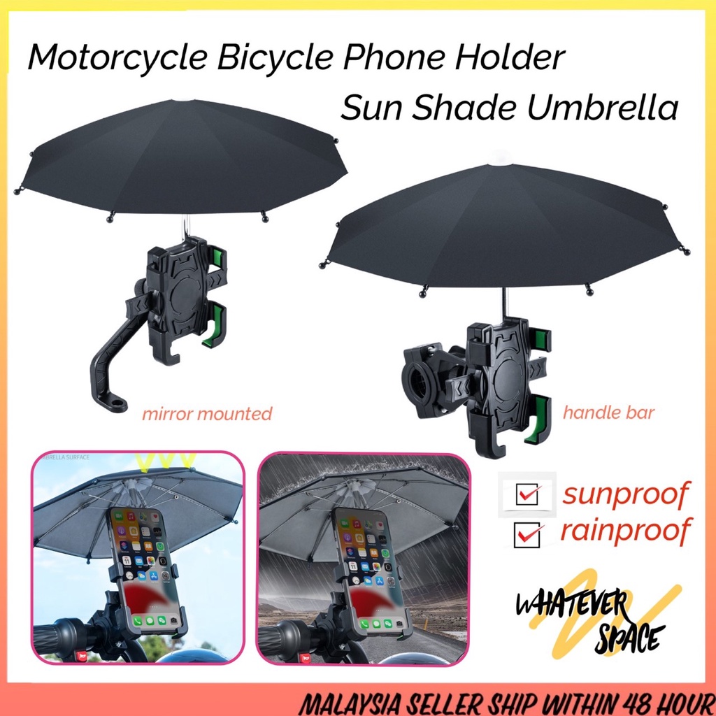 ORIGINAL Motorcycle Bicycle Umbrella Sunshade Waterproof Sunproof Phone Holder Bike Motorcycle Mirror Mounted Handlebar