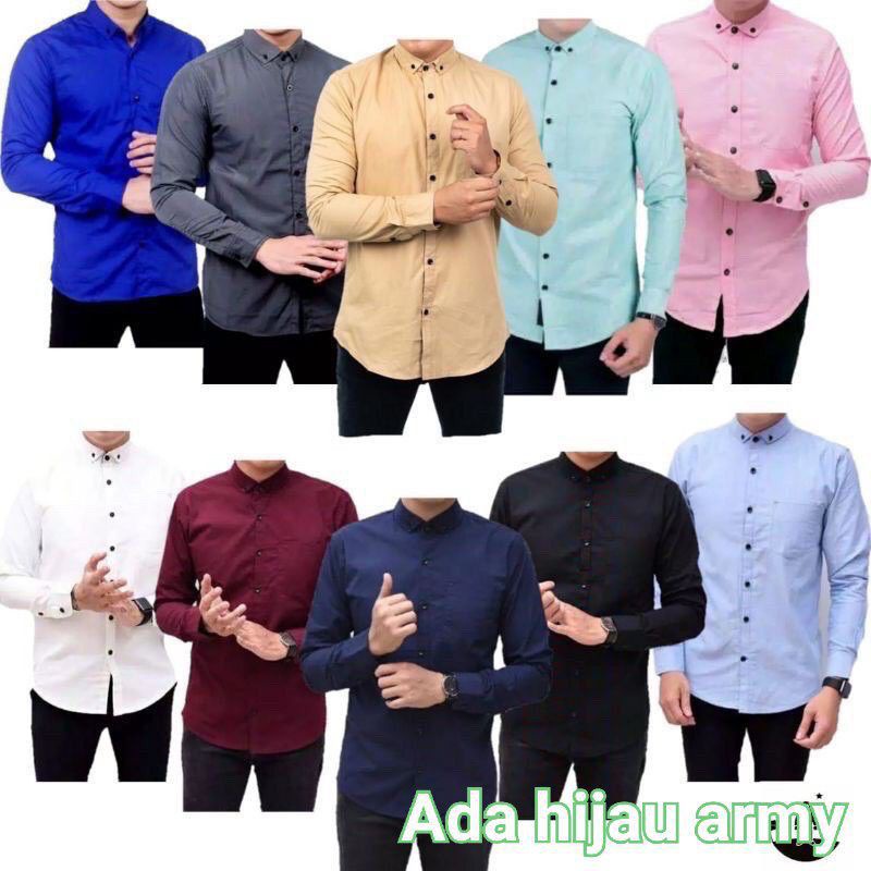 PUTIH HITAM KEMEJA 12.12 Eleven Different Colors Plain Shirts Men Slimfit Long Maroon White Black Navy Gray Light Gray Blue Navy Plain Shirts Casual Slimfit Men Long Sleeve Pique Shirts Men Slimfit Long Maroon White Black Navy Light Gray Dark Gray Navy Bl