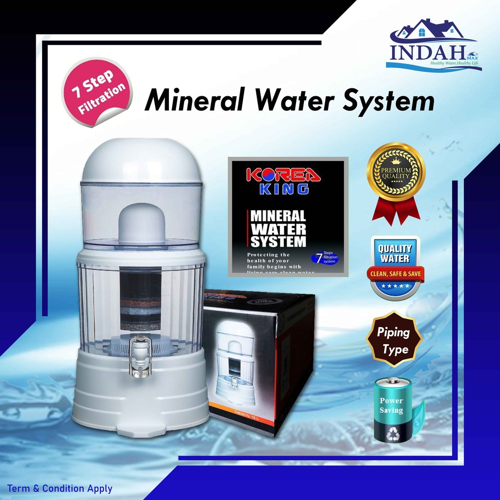 Korea King Mineral Water System Water Purifier Water Filter Mineral