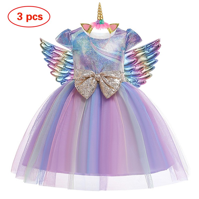 Baby Girls Unicorn Tutu Dress Pastel Rainbow Princess For Girls Dress  Birthday Party Dress Children Kids Halloween Unicorn Perform Costume |  Shopee Malaysia