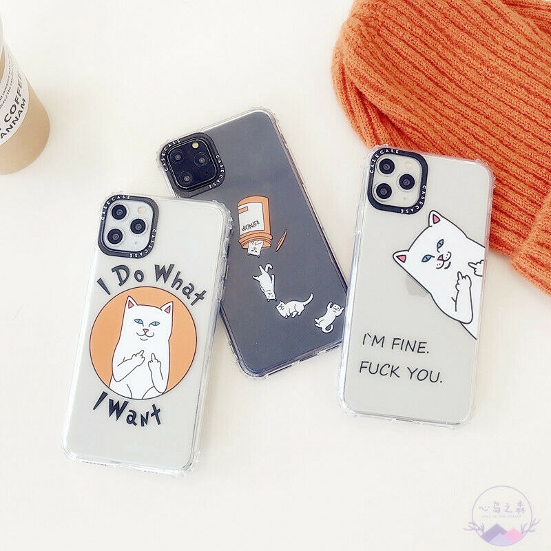 Iphone 11 Pro Max Ripndip Case Iphone 8 Plus Funny Lord Nermal Crystal Clear Xr Case Shockproof Iphone Xs Case Shopee Malaysia