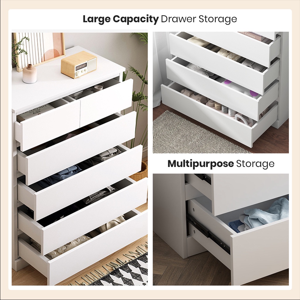 FREE SHIPPING!!! SNOW SERIES Bedroom Concept Chest Drawer Storage Drawer / Drawer baju /Almari Laci *THIS WEEK ONLY*