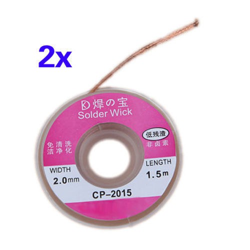 10PCS 5ft 2.0mm Desoldering Braid Solder Remover Sucker Flux Wick Cable Wir ①a 
