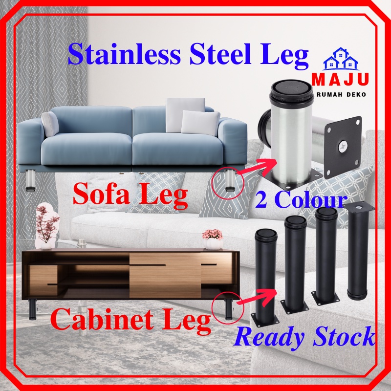 MAJU Stainless Steel Adjustable Table Leg Kaki Sofa Diy Tapak kaki Meja