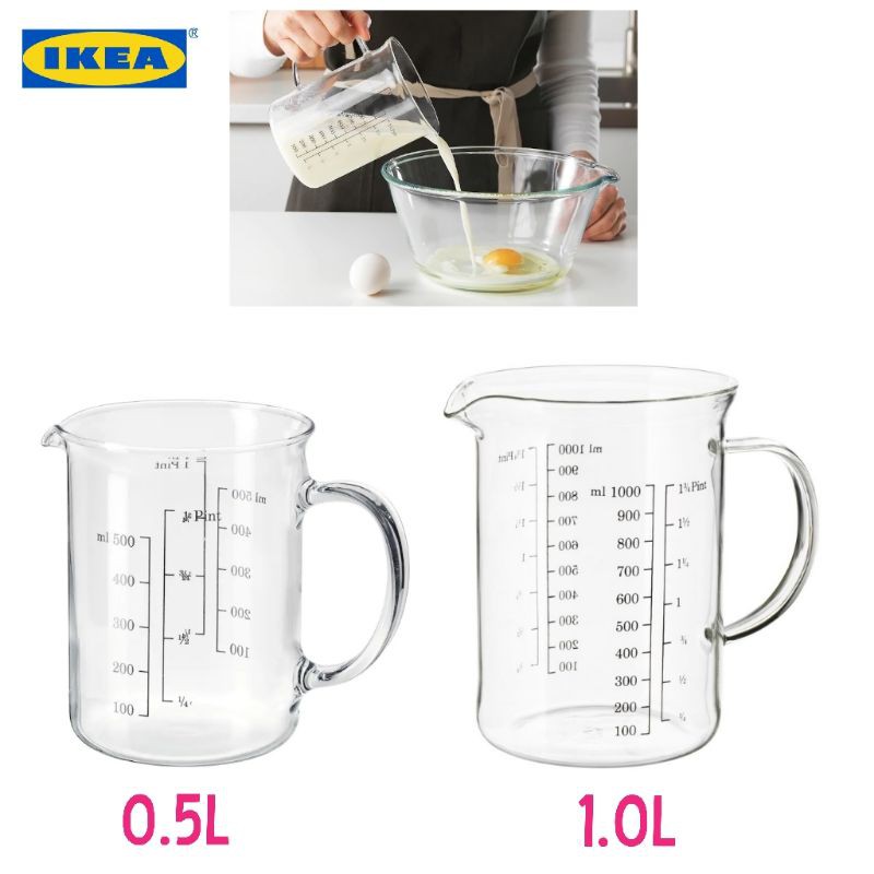 Ikea Vardagen Measuring Jug Glass Cawan Penyukat Kaca Shopee Malaysia 9080