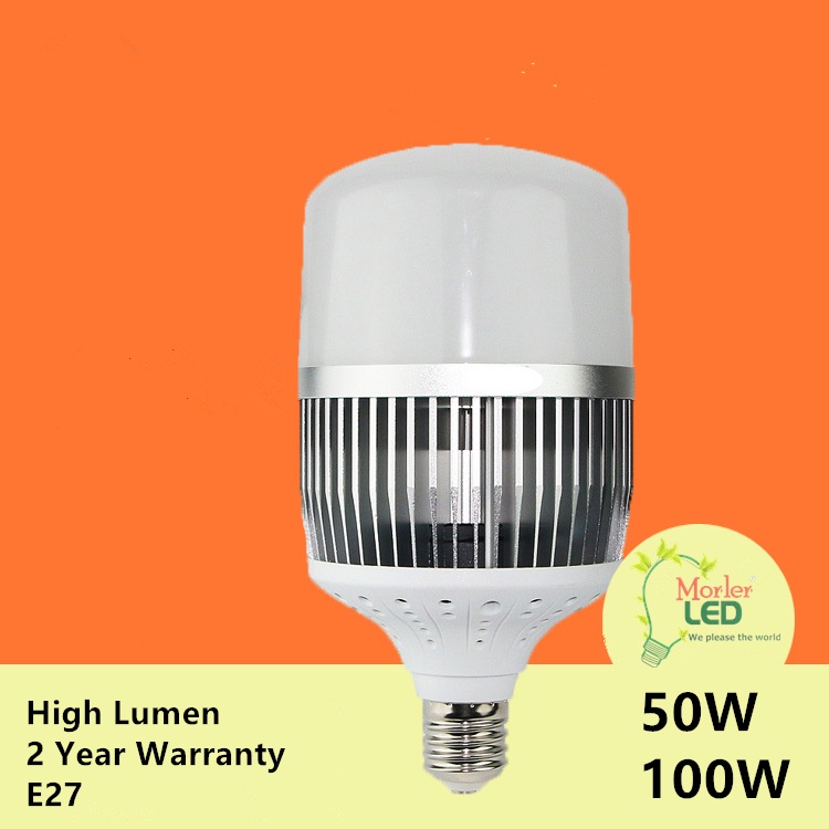 50W 100W LED Factory Engineering Manufacturing high lumen durable ceiling lamp lighting bulb T80 E27